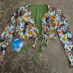 2024 Coolibar Women's Reversible Swim shrug wrap, UPF 50+